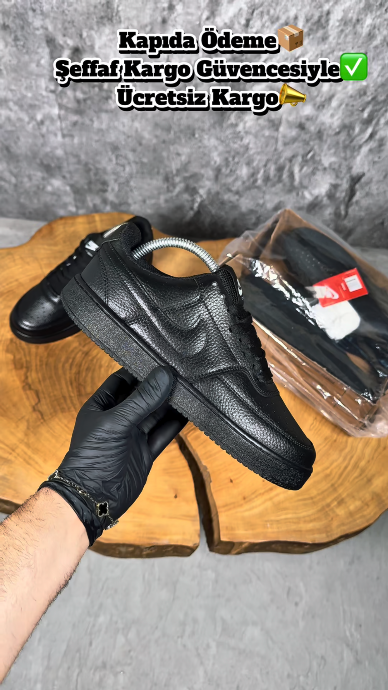 NIKE CORT SİYAH MODELİ KIŞLIK