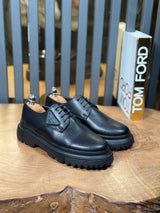 PRADA SİYAH MAT DERİ CASUAL İTHAL MODELİ